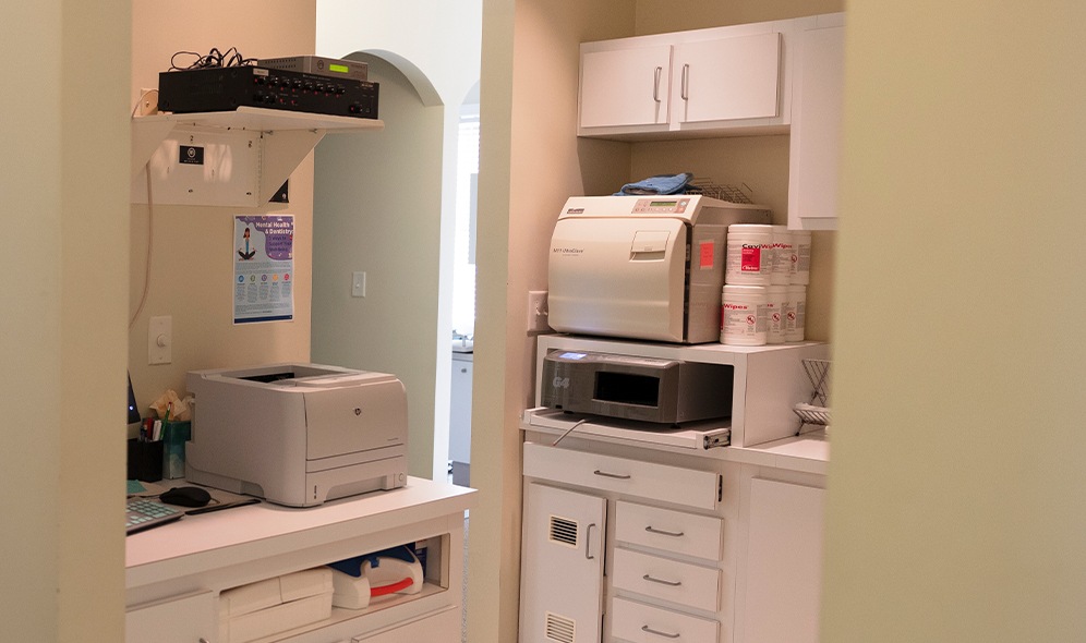 Dental lab and storage area