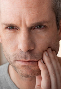 Man with a toothache